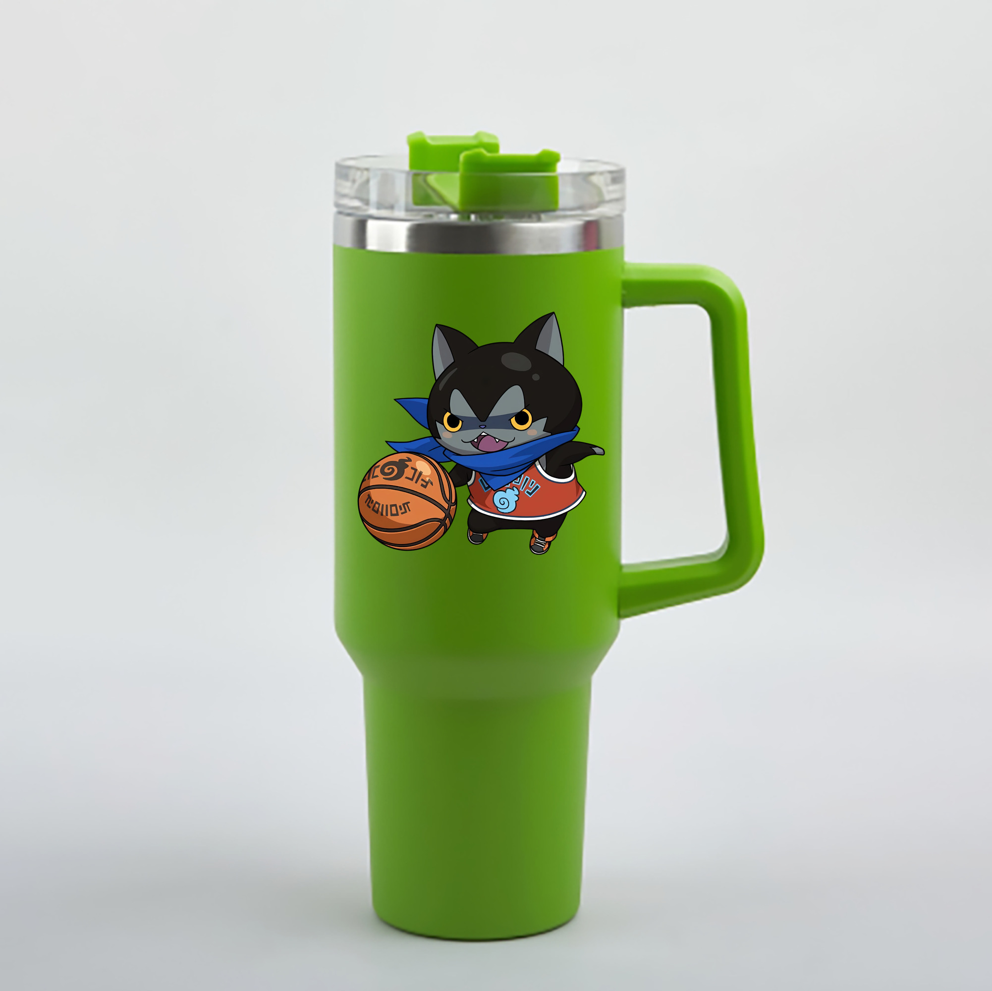 （画像用） 妖怪ウォッチ Yo-kai Watch 1200mL車用タンブラー - クリスタルステッカー（プラスチックストロー付き）